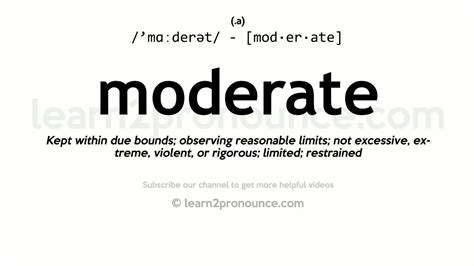 Pronunciation of Moderate | Definition of Moderate - YouTube