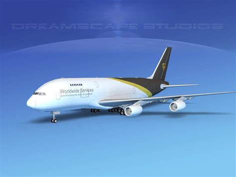 Airbus A380-800 UPS 3D Model by Dreamscape Studios