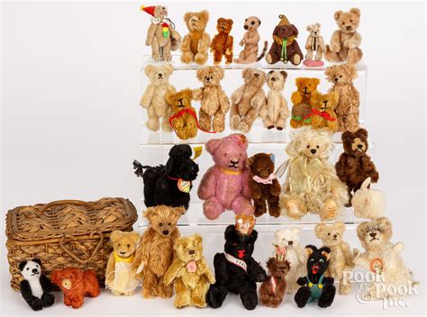 Large group of miniature teddy bears and animals sold at auction on ...