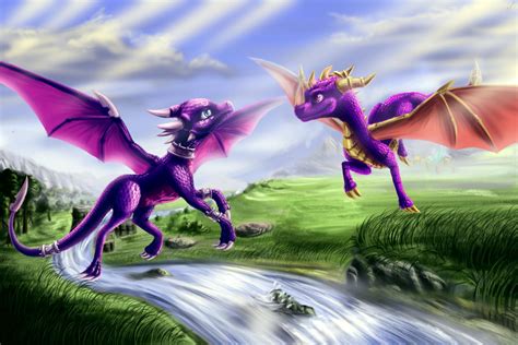 Spyro and Cynder - Legend Of Spyro Dawn Of The Dragon Fan Art (40081665 ...