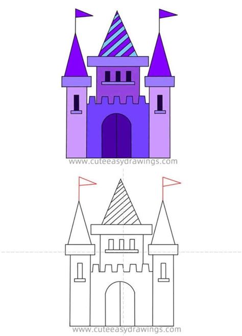 25 Easy Castle Drawing Ideas - How to Draw a Castle