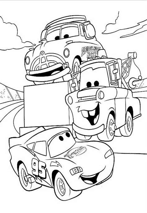 Coloriage Cars 1 dessin gratuit à imprimer