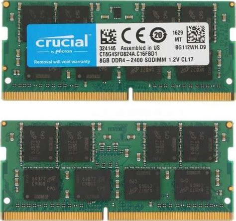 Crucial 8GB DDR4-2400 SODIMM Memory Module (PC4-19200, CL=17 ...