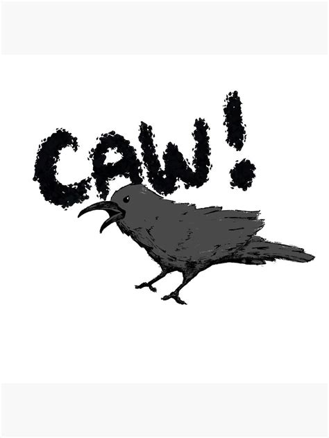 "Angry Crow CAW!" Poster for Sale by creativerabbit | Redbubble