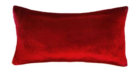 Dark Red Velvet Throw Pillow Large Long Soft 24x12 New Modern Ameynra ...