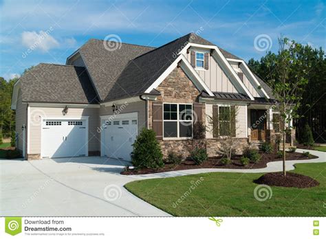 New large suburban house stock image. Image of exterior - 78232219