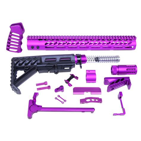 AR-15 Full Rifle Parts Kit in Anodized Purple | Veriforce Tactical