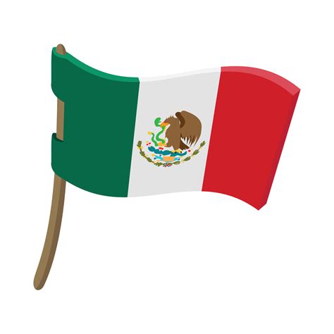 Flag of Mexico icon, cartoon style 14152192 Vector Art at Vecteezy