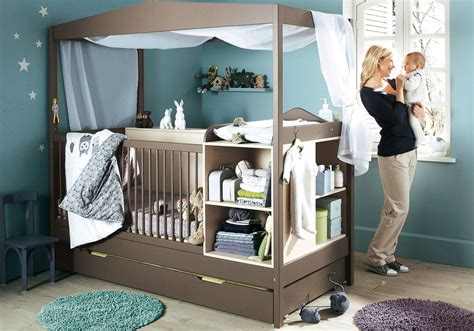 Dark Grey and Blue Babby Nursery Crib Furniture Inspirations - Interior ...