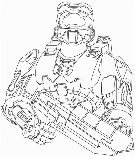 Halo 4 Elite Coloring Pages Coloring Pages