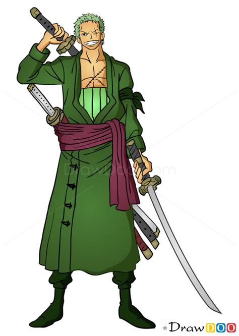 How to Draw Roronoa Zoro, One Piece