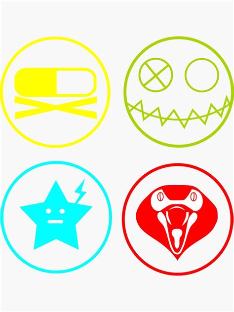 "MCR Danger Days Icons" Sticker by TNKART | Redbubble