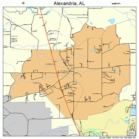 Alexandria Alabama Street Map 0101180