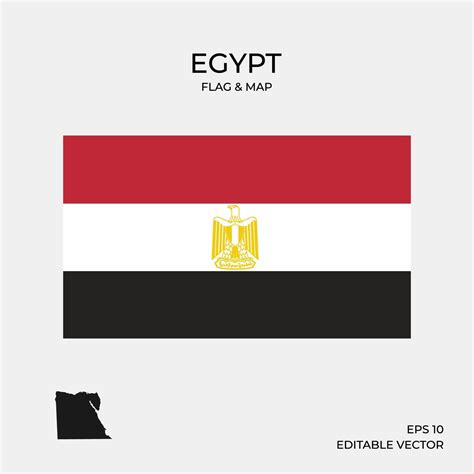 Egypt flag and map 2046190 Vector Art at Vecteezy