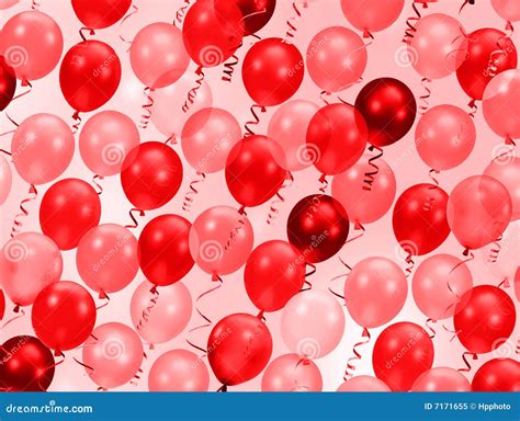 Pink And Red Party Balloons Stock Illustration - Image: 7171655