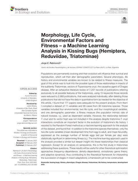 (PDF) Morphology, Life Cycle, Environmental Factors and Fitness – a ...