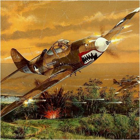 Pin by Gear Head on Flying Tigers. | Wwii plane art, Aircraft art ...