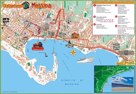 Messina sightseeing map