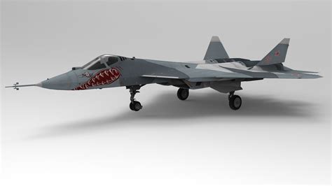 3D model Sukhoi Su-57 Felon with Cockpit VR / AR / low-poly | CGTrader