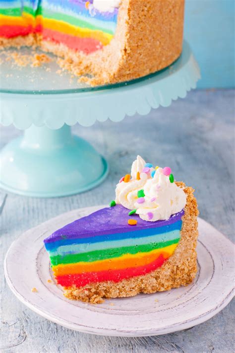 Rainbow Cheesecake Recipe is No Bake and Gelatin Free - Eating Richly