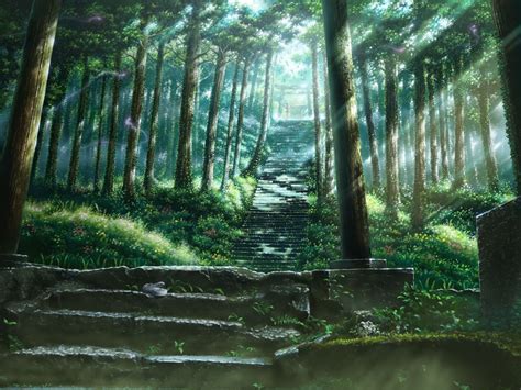 Wallpapers For > Anime Backgrounds Forest | Studio ghibli background ...