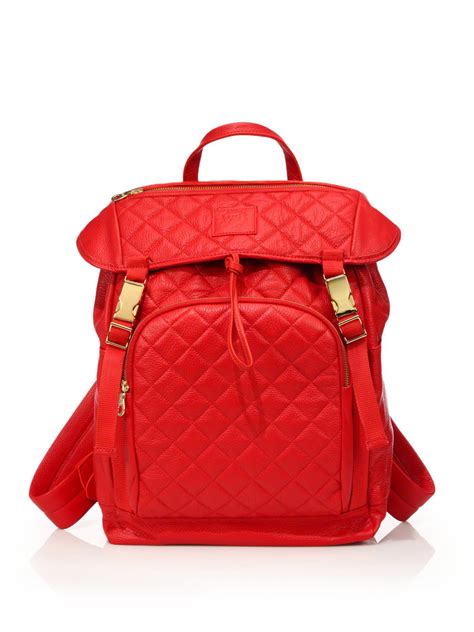 Lyst - Del Toro Quilted Leather Backpack in Red for Men