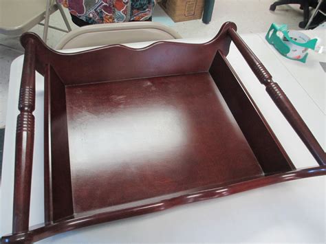 Vintage polished wooden bed serving tray used – Haute Juice