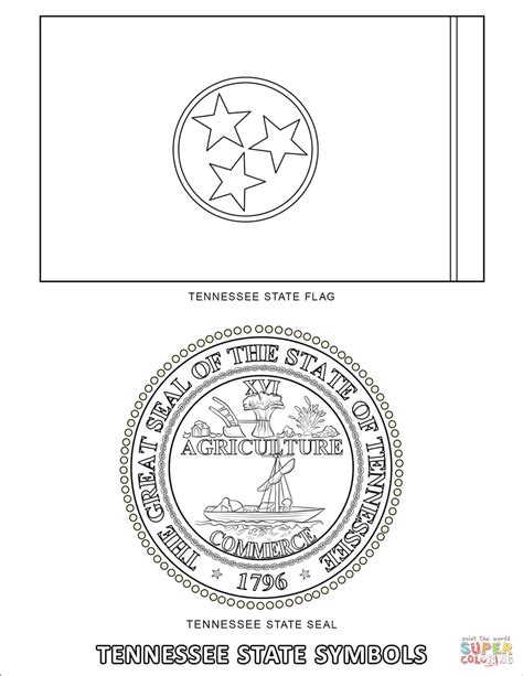 Tennessee State Symbols coloring page | Free Printable Coloring Pages