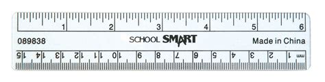 School Smart Plastic Ruler, Flexible, 6 in L, Clear - Walmart.com