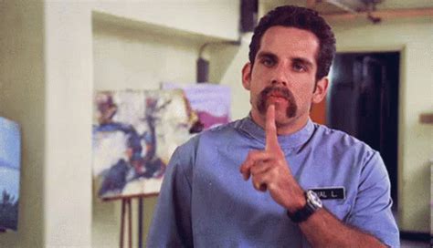 Threatening Silence Happy Gilmore GIF - Shush Quiet Ben Stiller ...