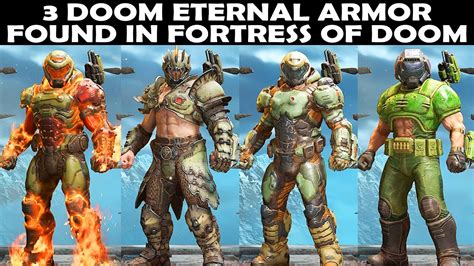 Doom Eternal - Armor Skins (Fortress of Doom) Showcase - YouTube