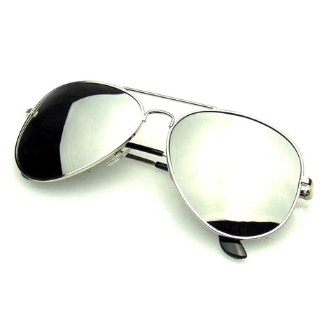 Full Mirror Silver Polarized Aviator Sunglasses – Emblem Eyewear