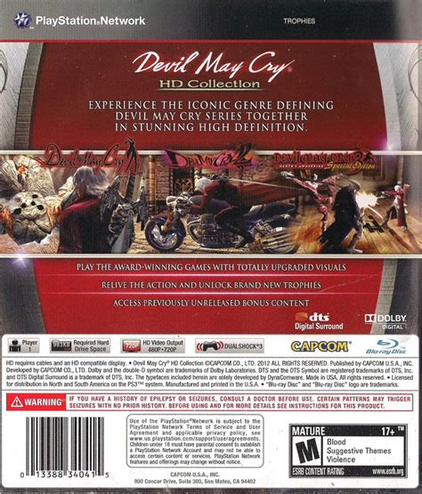 Devil May Cry: HD Collection (2012) PlayStation 3 box cover art - MobyGames