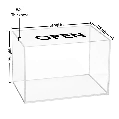 5 Sided Clear Acrylic Box - Custom Size - Buy Acrylic Displays | Shop ...