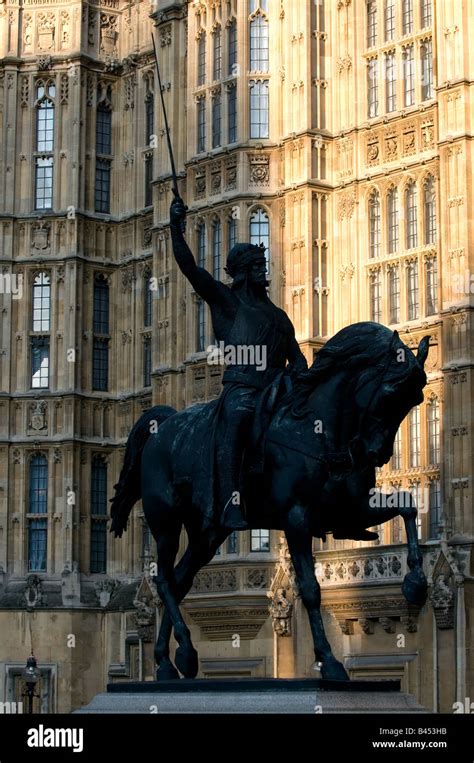 King Richard I Statue Houses of Parliament London England Stock Photo ...