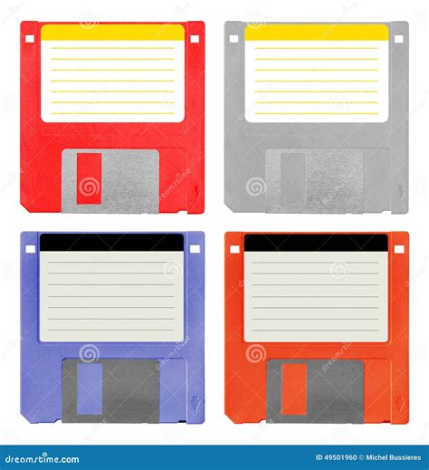 Set of 4 diskettes stock photo. Image of disc, computer - 49501960