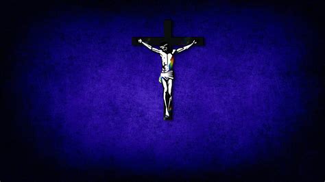 Jesus Christ On Cross With Blue And Black Background HD Jesus ...