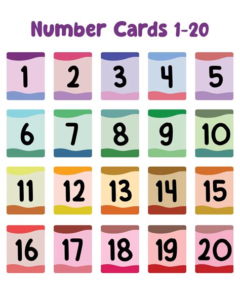 Free Printable Numbers 1-20