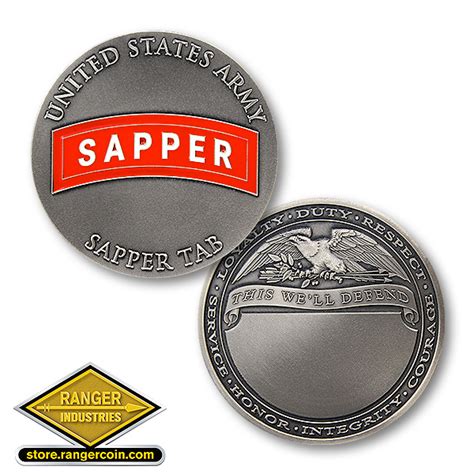 Sapper Tab – Engravable – Ranger Coin Store