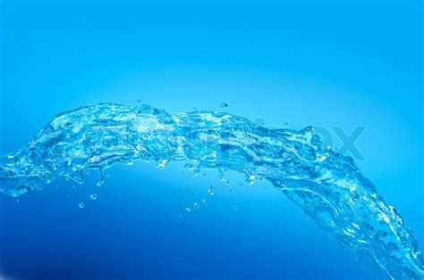 Illustration of Cool water wave on blue ... | Stock image | Colourbox