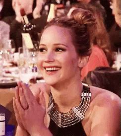 Jennifer Lawrence Clapping GIF - JenniferLawrence Happy Clapping ...