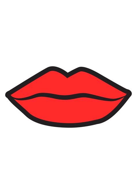 Red Lips Clipart Free SVG File - SVG Heart