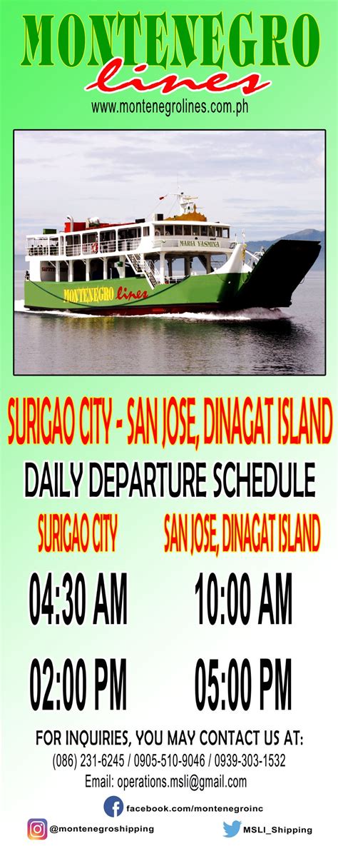 2020 Montenegro Lines Surigao-San Jose: Schedule, Fares & Booking