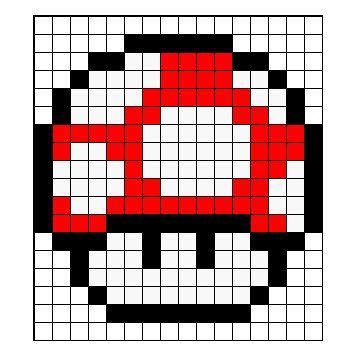 Mario Pixel Art Grid Easy