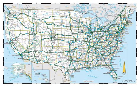 Us Map With Cities And Highways - Winna Kamillah