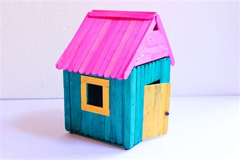 How to Build a Popsicle House | Popsicle stick crafts house, Popsicle ...