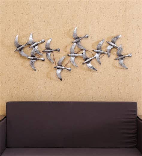 Buy Multicolor Metal Bunch Of Flying Birds Wall Art by Vedas at 34% OFF ...