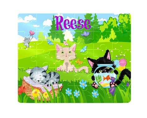 Puzzle Kids Puzzle Cat Puzzle Children's Custom Puzzle | Etsy