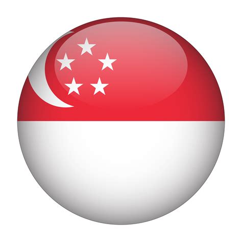 Singapore 3D Rounded Flag with Transparent Background 15126611 PNG