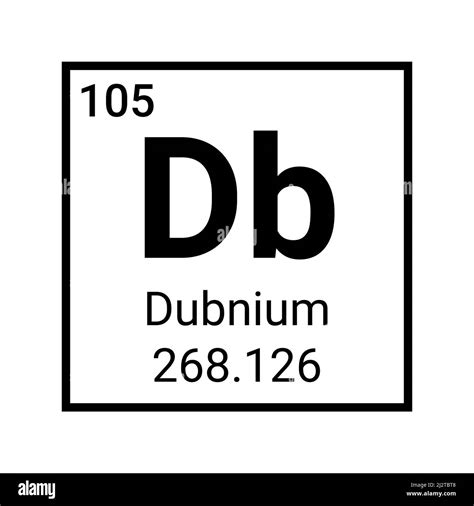 Dubnium chemical element sign. Dubnium atom element sign Stock Vector ...